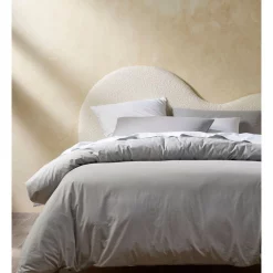 Vue Stonewashed 250TC Cotton Quilt Cover Set In Grey
