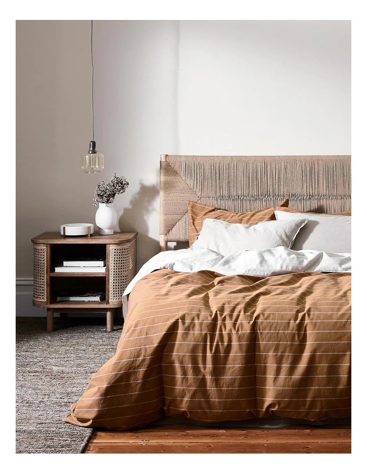 Aura Home French Stripe Bedlinen Collection In Bronze 3 Aura Home French Stripe Bedlinen Collection In Bronze