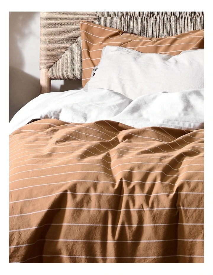 Aura Home French Stripe Bedlinen Collection In Bronze 4 Aura Home French Stripe Bedlinen Collection In Bronze - Image 2