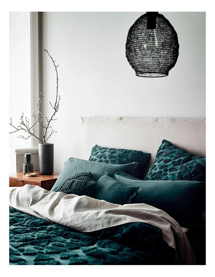 Aura Home Maya Bedlinen Collection In Indian Teal 5 Aura Home Maya Bedlinen Collection In Indian Teal - Image 3