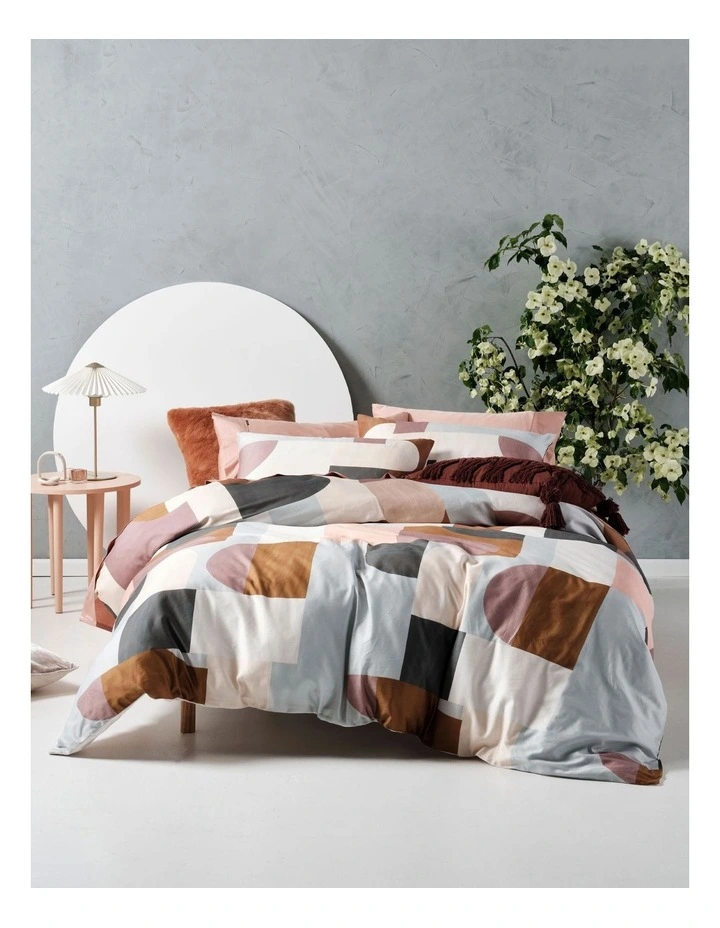 Linen House Blanche Quilt Cover Set Dusk 3 Linen House Blanche Quilt Cover Set Dusk