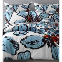 Bromley Flowers Quilt Cover Set Blue