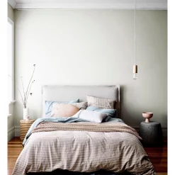 Aura Home Heirloom Stripe Bedlinen Collection In Rosewater