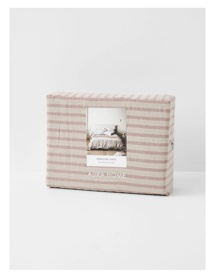 Aura Home Heirloom Stripe Bedlinen Collection In Rosewater 6 Aura Home Heirloom Stripe Bedlinen Collection In Rosewater - Image 4
