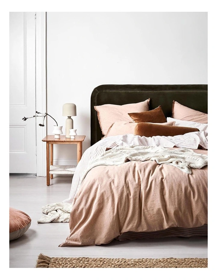 Aura Home Chambray Fringe Bedlinen Collection In Hazelnut 3 Aura Home Chambray Fringe Bedlinen Collection In Hazelnut