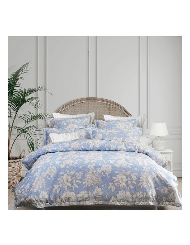 Private Collection Thornleigh Quilt Cover Set Sky 3 Private Collection Thornleigh Quilt Cover Set Sky