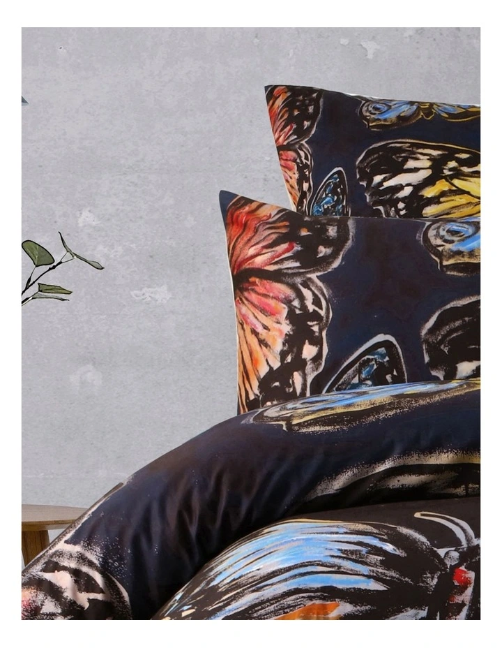 Bromley Butterflies Quilt Cover Set Navy 4 Bromley Butterflies Quilt Cover Set Navy - Image 2