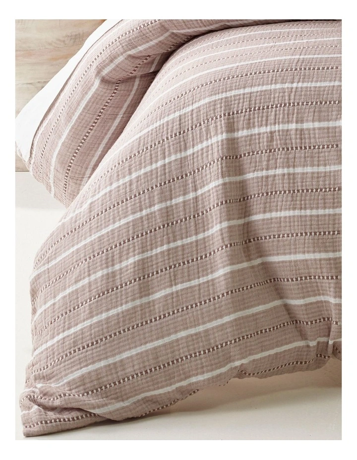 Australian House & Garden Avallon Vertical Stripe Quilt Cover Set Sandstone 4 Australian House & Garden Avallon Vertical Stripe Quilt Cover Set Sandstone - Image 2