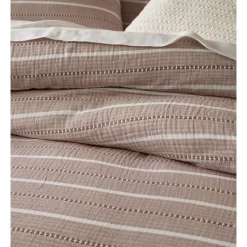 Australian House & Garden Avallon Vertical Stripe Quilt Cover Set Sandstone 7 Australian House & Garden Avallon Vertical Stripe Quilt Cover Set Sandstone -Sheridan Sales Store unnamed file 1777
