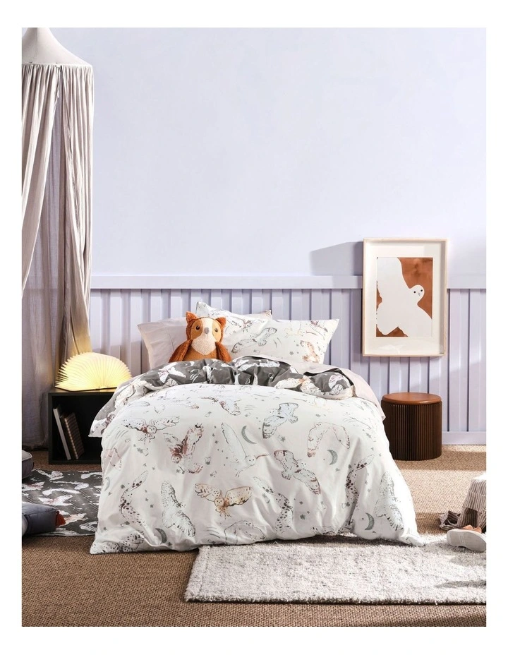Linen House Kids Take To The Sky Quilt Cover Set Charcoal 4 Linen House Kids Take To The Sky Quilt Cover Set Charcoal - Image 2