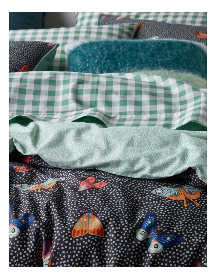 Beau & Bonnie Bella Cotton Quilt Cover Set Charcoal 4 Beau & Bonnie Bella Cotton Quilt Cover Set Charcoal - Image 2