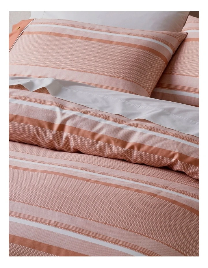 Vue Grayson Cotton Quilt Cover Set Brick Pink 5 Vue Grayson Cotton Quilt Cover Set Brick Pink - Image 3