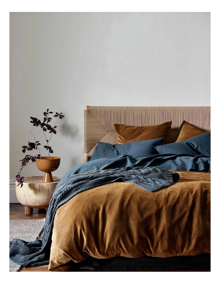 Aura Home Luxury Velvet Bedlinen Collection In Tobacco 3 Aura Home Luxury Velvet Bedlinen Collection In Tobacco