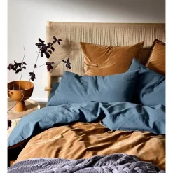Alternative view of Aura Home Luxury Velvet Bedlinen Collection In Tobacco