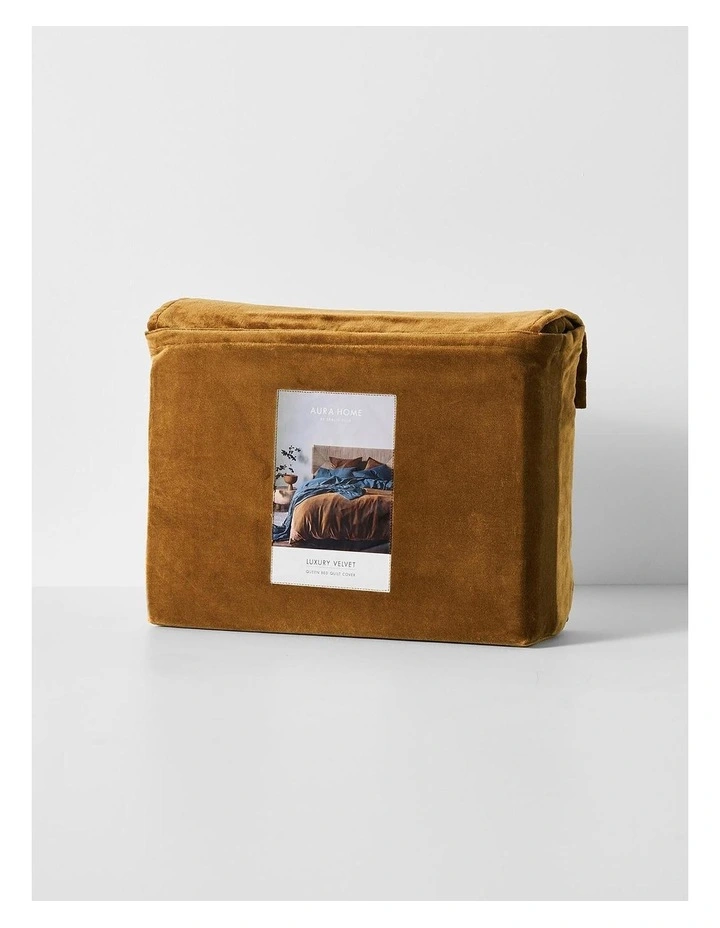Aura Home Luxury Velvet Bedlinen Collection In Tobacco 6 Aura Home Luxury Velvet Bedlinen Collection In Tobacco - Image 4