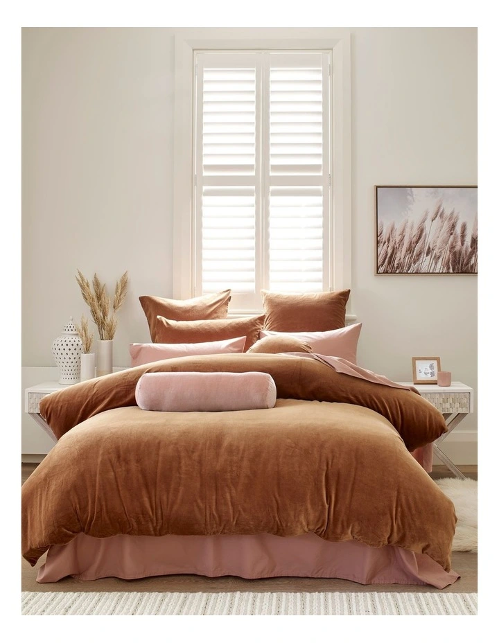 Aura Home Luxury Velvet Bedlinen Collection In Tobacco 8 Aura Home Luxury Velvet Bedlinen Collection In Tobacco - Image 6