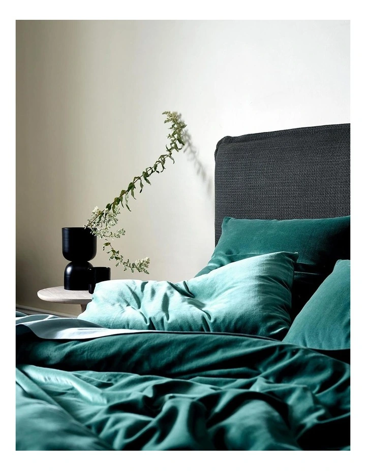 Aura Home Luxury Velvet Bedlinen Collection In Forest Night 4 Aura Home Luxury Velvet Bedlinen Collection In Forest Night - Image 2