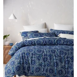 Sheridan Sales Store 29 Warlukurlangu Artists X Vue Kirsty Anne Napanangka Martin Snake Vine Dreaming Quilt Cover Set Navy