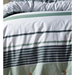 Vue Porter Stripe Cotton Quilt Cover Set Dusky Green 7 Vue Porter Stripe Cotton Quilt Cover Set Dusky Green -Sheridan Sales Store unnamed file 1831