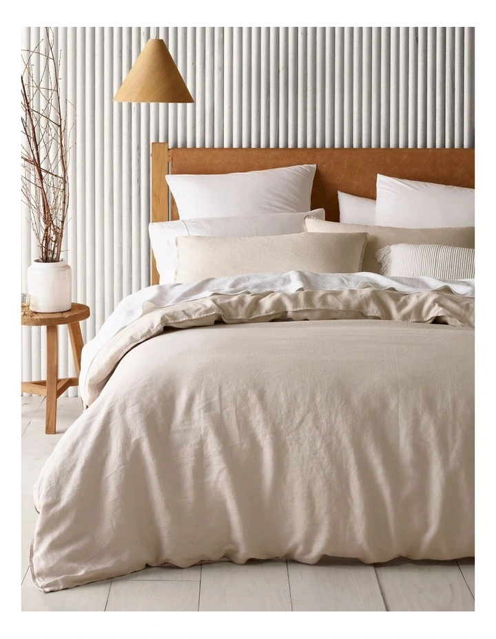 Australian House & Garden Sandy Cape Washed Belgian Linen Quilt Cover Set Moonbeam 3 Australian House & Garden Sandy Cape Washed Belgian Linen Quilt Cover Set Moonbeam
