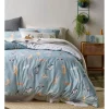Beau & Bonnie Yoga Cats Cotton Quilt Cover Set In Cerulean -Sheridan Sales Store unnamed file 1835