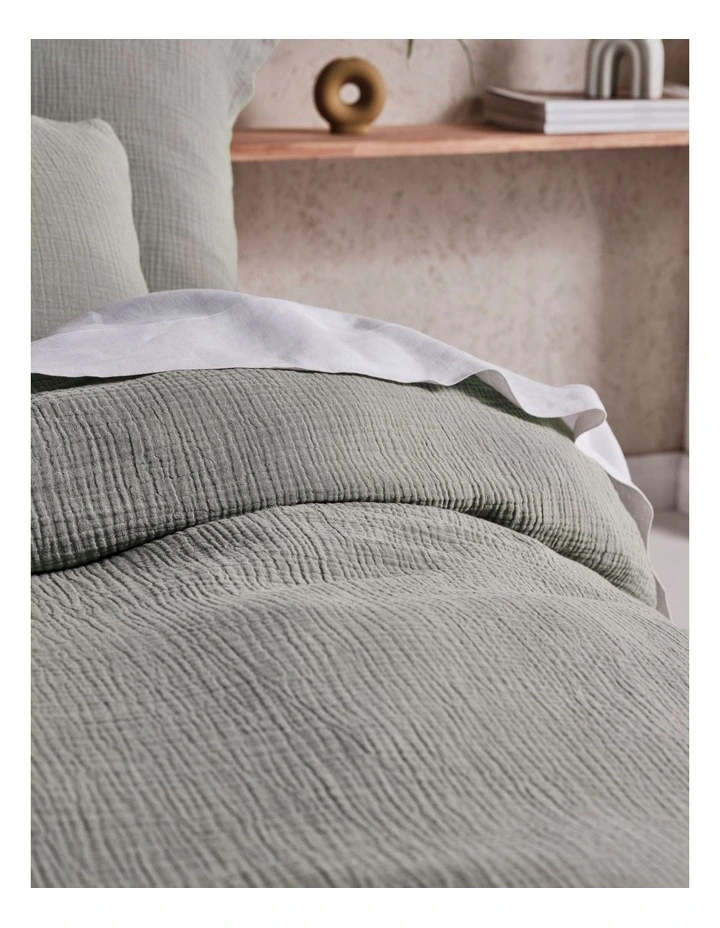Linen House Elysian Quilt Cover Set In Sage 4 Linen House Elysian Quilt Cover Set In Sage - Image 2