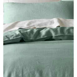 Australian House & Garden Sandy Cape Washed Belgian Linen Quilt Cover Set Eucalyptus -Sheridan Sales Store unnamed file 1849