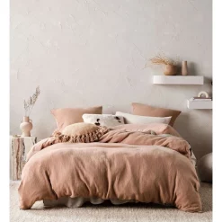 Linen House Elysian Quilt Cover Set In Clay