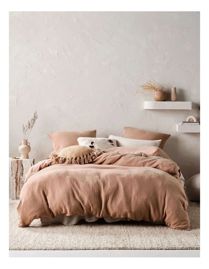 Linen House Elysian Quilt Cover Set In Clay 3 Linen House Elysian Quilt Cover Set In Clay