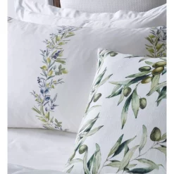 Heritage Olea Olive Print Quilt Cover Set In Green/White -Sheridan Sales Store unnamed file 1866