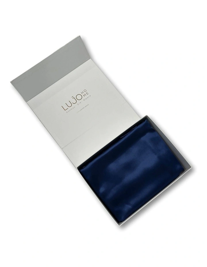 Lujo Home Silk Quilt Cover Navy 3 Lujo Home Silk Quilt Cover Navy