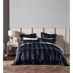 Grace By Linen House Francesco Quilt Cover Set In Navy