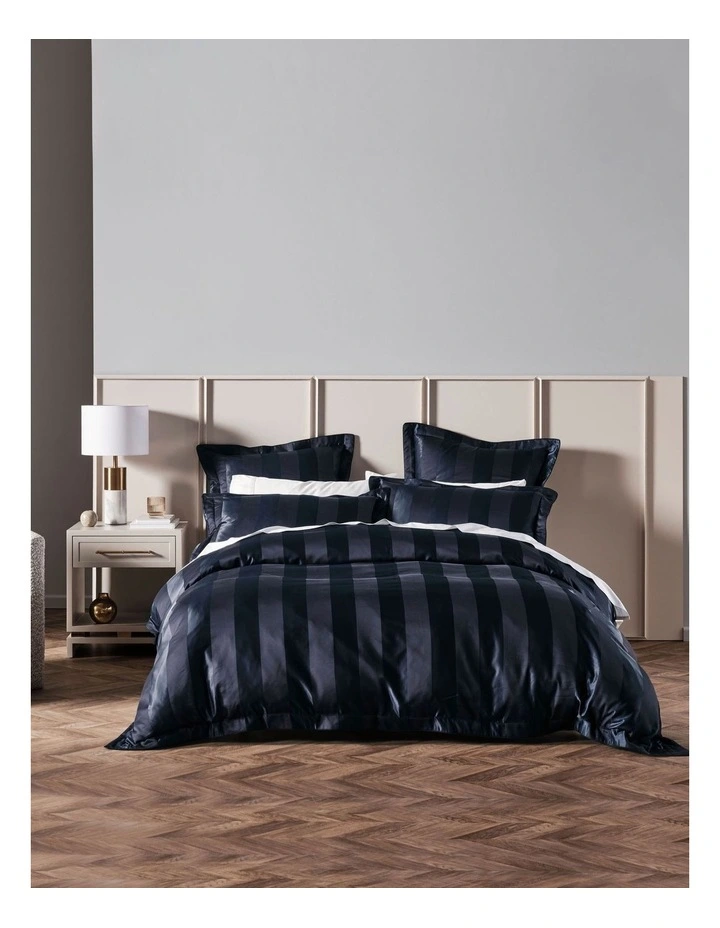 Grace By Linen House Francesco Quilt Cover Set In Navy 3 Grace By Linen House Francesco Quilt Cover Set In Navy