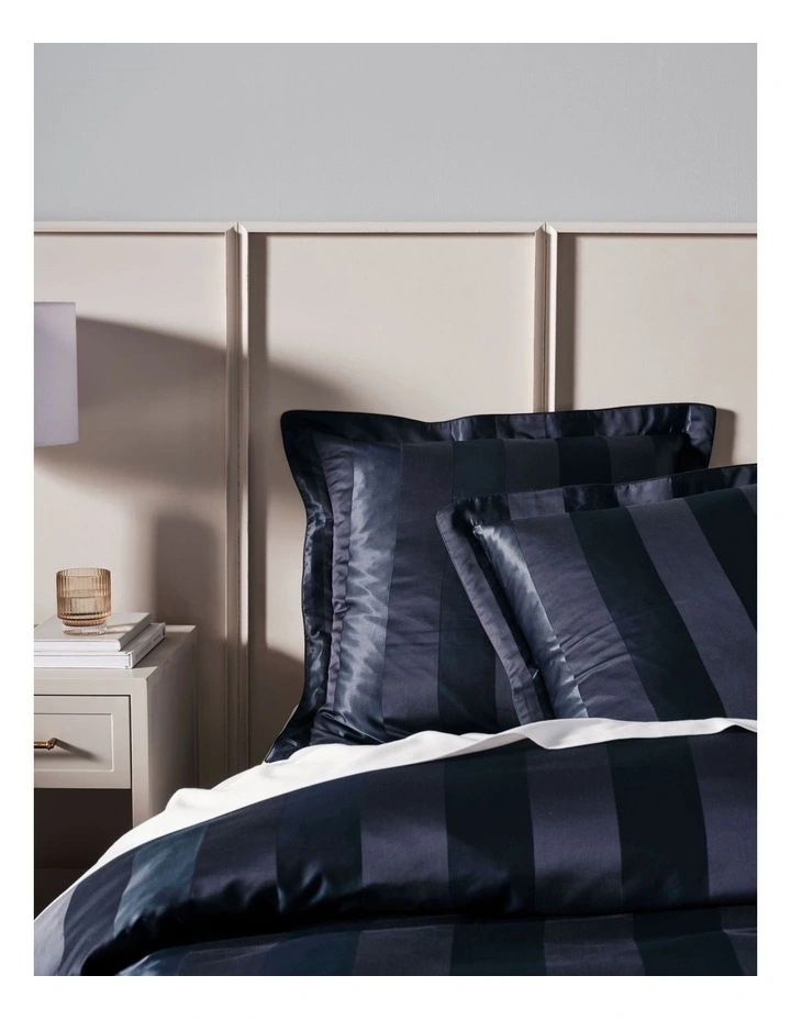 Grace By Linen House Francesco Quilt Cover Set In Navy 4 Grace By Linen House Francesco Quilt Cover Set In Navy - Image 2