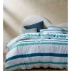 Vue Lincoln Stripe Cotton Quilt Cover Set In Green/White -Sheridan Sales Store unnamed file 1904