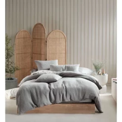 Linen House Osmond Quilt Cover Set Grey