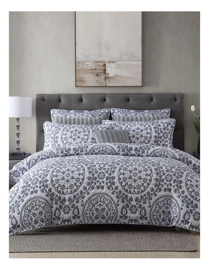 Private Collection Astille Blue Quilt Cover Set 3 Private Collection Astille Blue Quilt Cover Set