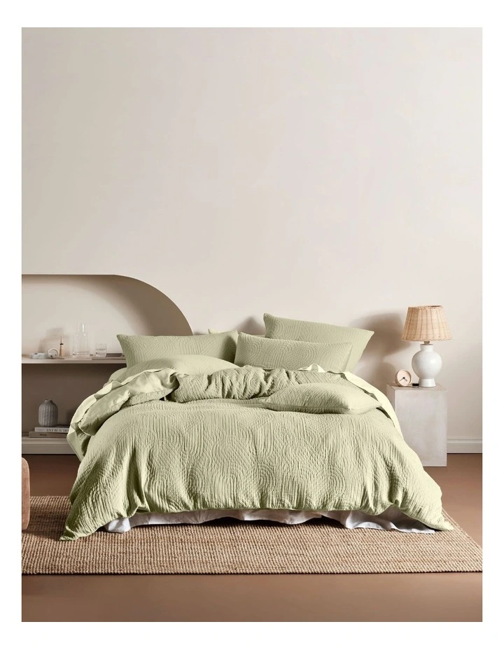 Linen House Lila Quilt Cover Set Wasabi 3 Linen House Lila Quilt Cover Set Wasabi