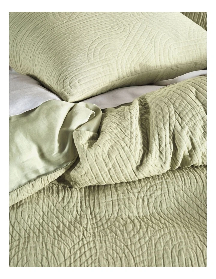 Linen House Lila Quilt Cover Set Wasabi 5 Linen House Lila Quilt Cover Set Wasabi - Image 3