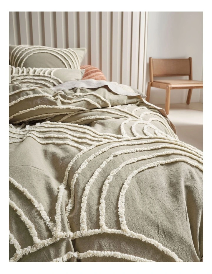 Linen House Ojai Quilt Cover Set Sage 6 Linen House Ojai Quilt Cover Set Sage - Image 4