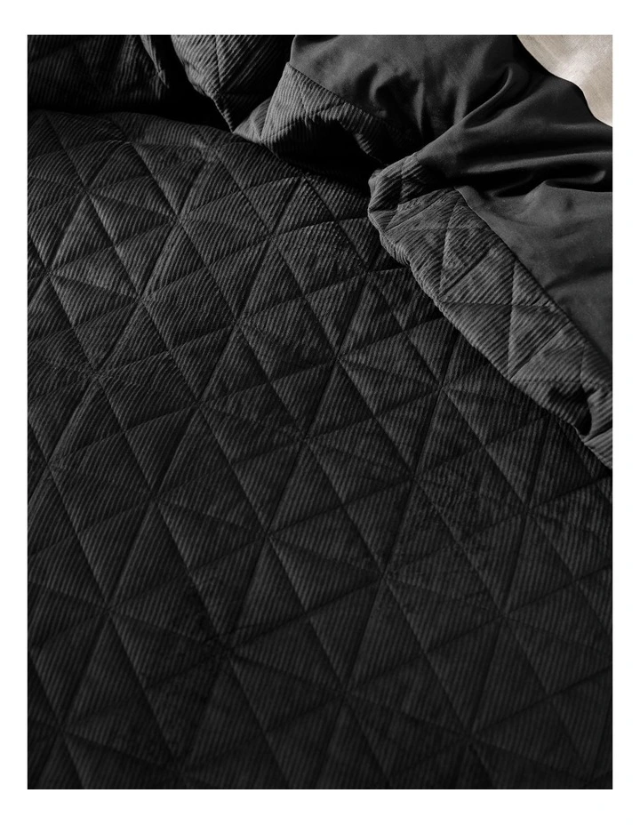 Linen House Heath Quilt Cover Set Black 6 Linen House Heath Quilt Cover Set Black - Image 4