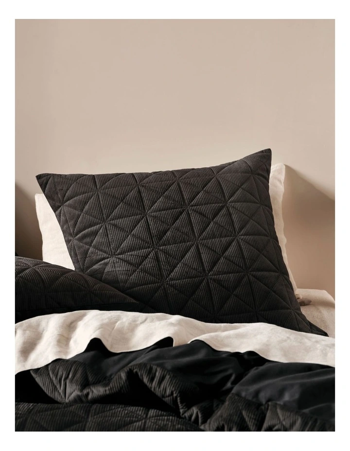 Linen House Heath Quilt Cover Set Black 9 Linen House Heath Quilt Cover Set Black - Image 7