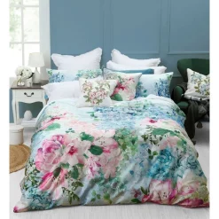 M.M Linen Delf Quilt Cover Set In Multi