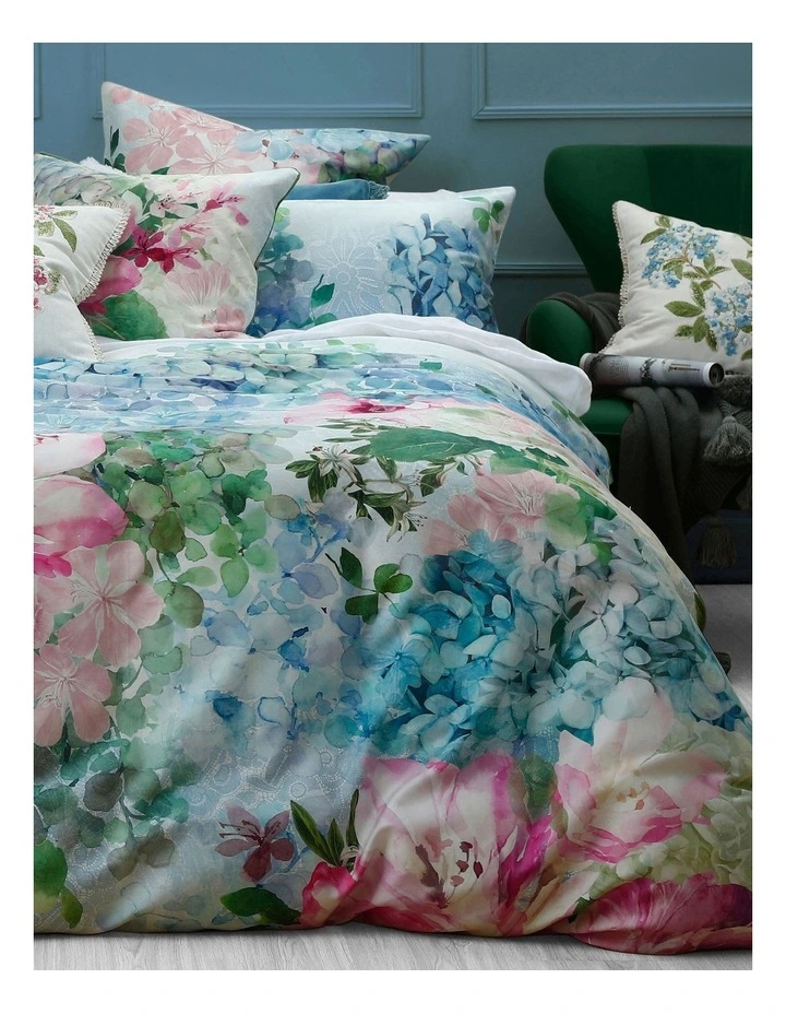 M.M Linen Delf Quilt Cover Set In Multi 4 M.M Linen Delf Quilt Cover Set In Multi - Image 2