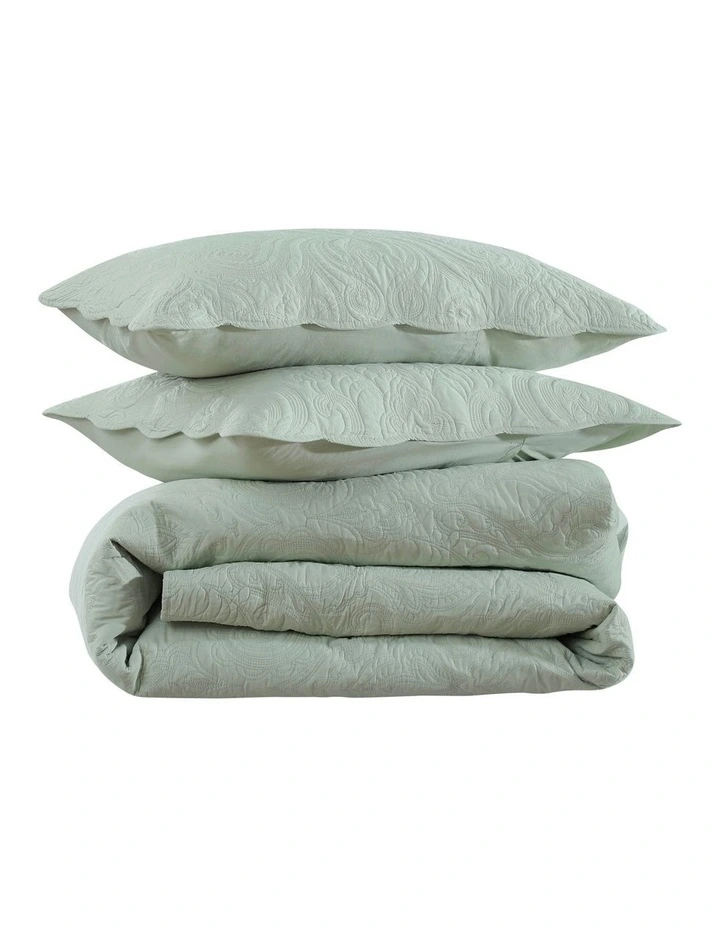 Martha Stewart Gabriella Coverlet 240 X260cm In Sage 4 Martha Stewart Gabriella Coverlet 240 X260cm In Sage - Image 2
