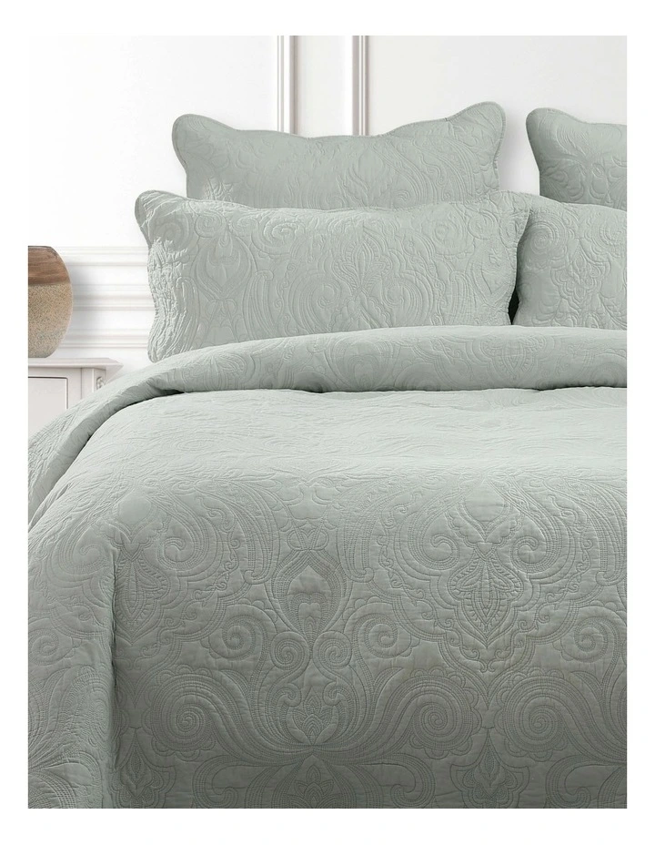Martha Stewart Gabriella Coverlet 240 X260cm In Sage 5 Martha Stewart Gabriella Coverlet 240 X260cm In Sage - Image 3