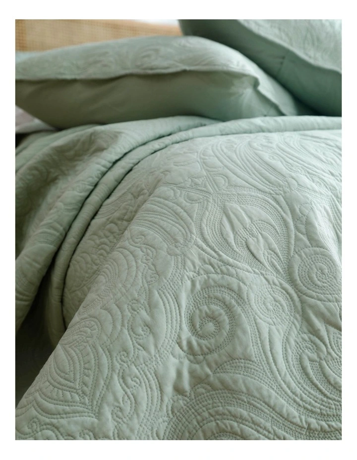 Martha Stewart Gabriella Coverlet 240 X260cm In Sage 6 Martha Stewart Gabriella Coverlet 240 X260cm In Sage - Image 4