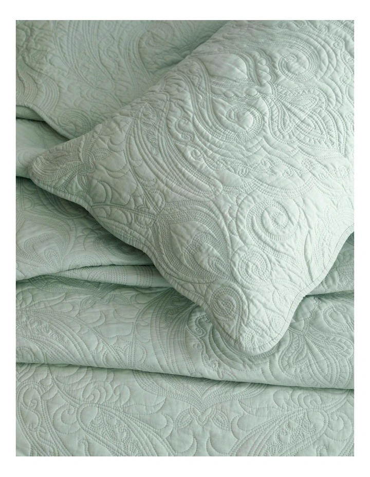 Martha Stewart Gabriella Coverlet 240 X260cm In Sage 8 Martha Stewart Gabriella Coverlet 240 X260cm In Sage - Image 6