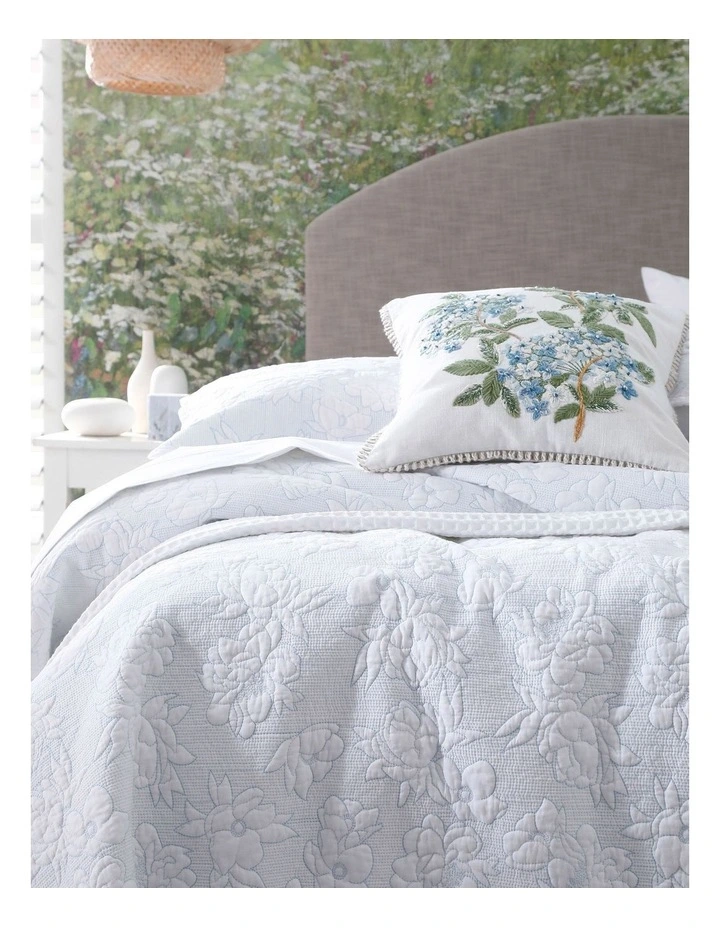 M.M Linen Nalini Bed Cover Set In White 4 M.M Linen Nalini Bed Cover Set In White - Image 2