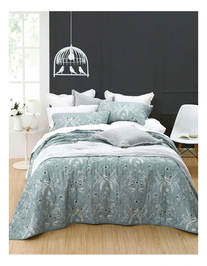 M.M Linen Tuileries Bed Cover Set In Blue 3 M.M Linen Tuileries Bed Cover Set In Blue